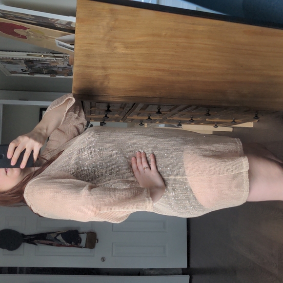 Beach cover-up/ Swim cover Jordan Taylor Beachwear, long sleeved mesh top - Picture 5 of 10